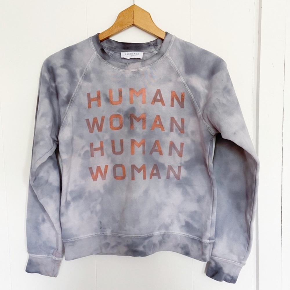 Everlane tie dye ‘human woman’ sweatshirt